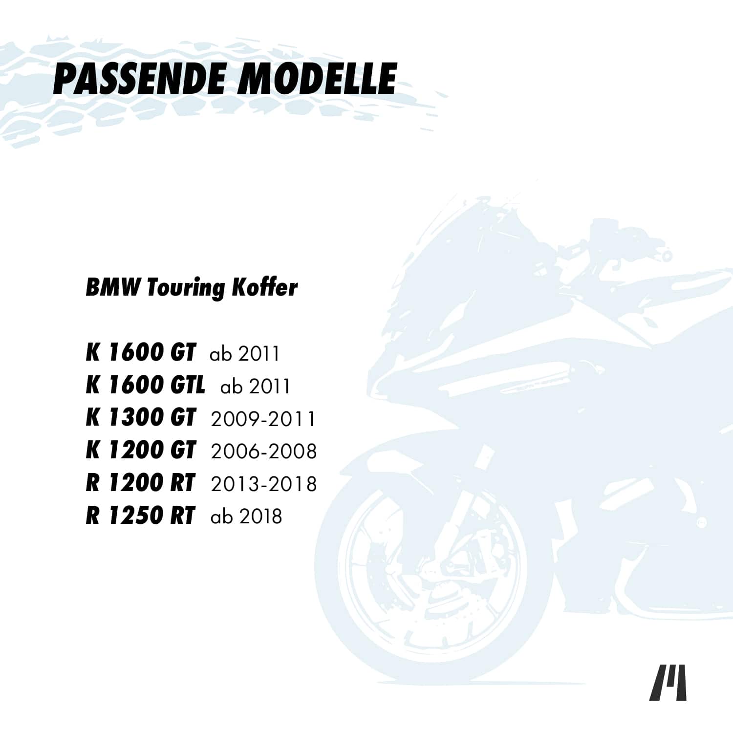 Bolsas interiores para maletas Touring BMW desde 2005 | BMW K 1200 GT | BMW  K 1300 GT | BMW K 1600 GT | BMW K 1600 GTL | BMW R 1200 RT | BMW R 1250 RT